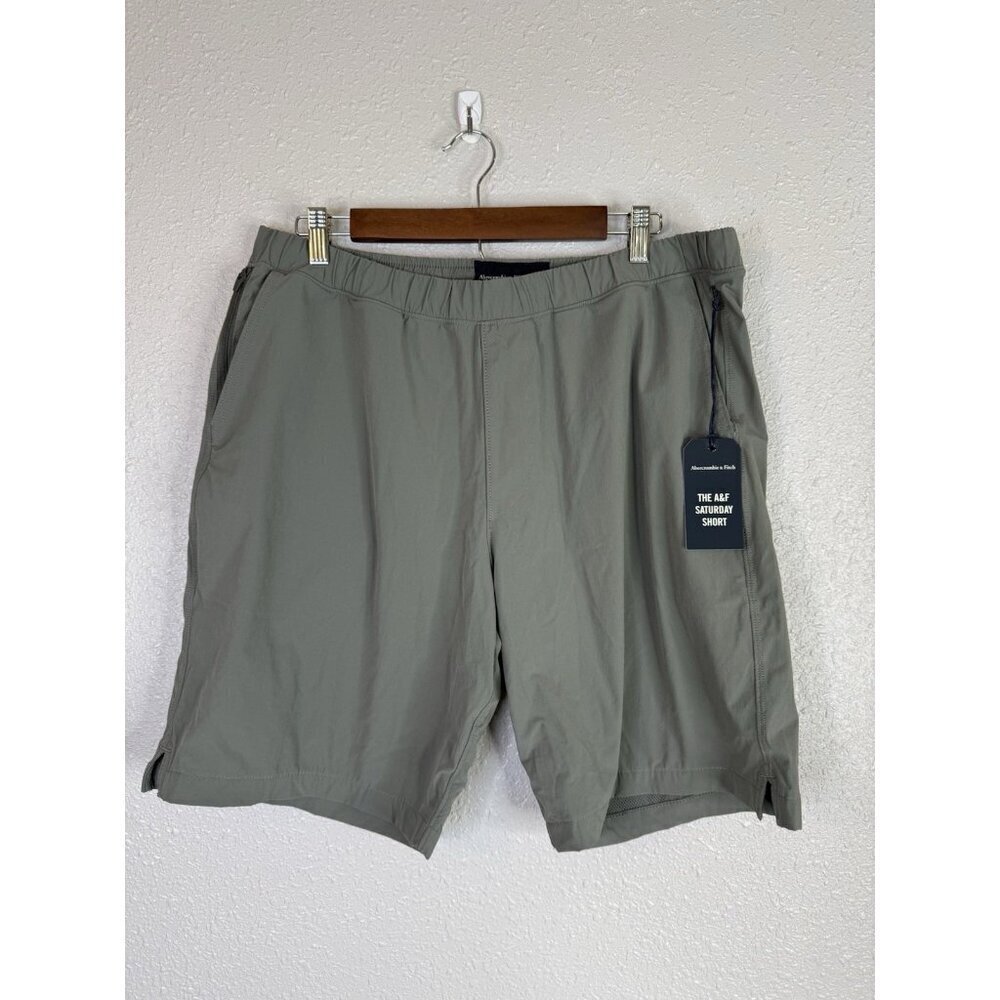 Abercrombie & Fitch Shorts Men's A&F Saturday Short XL Gray 9" Inseam Shorts Gym